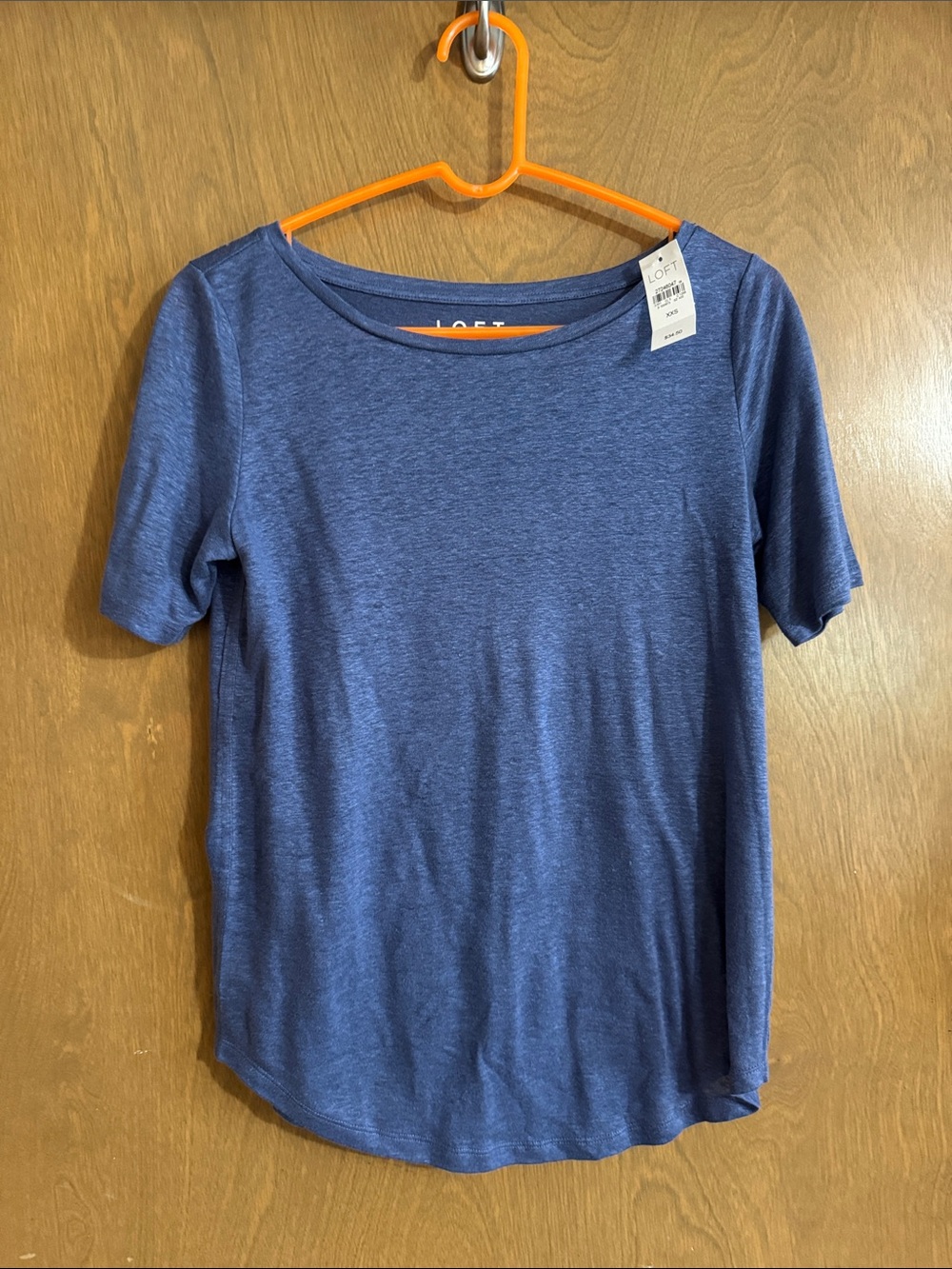 LOFT Heathered Navy Blue Short Sleeve Crew Tee